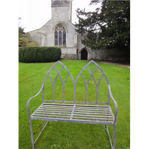 Gothic Double Bench Galvanised